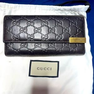 Gucci Leather Brown Wallet